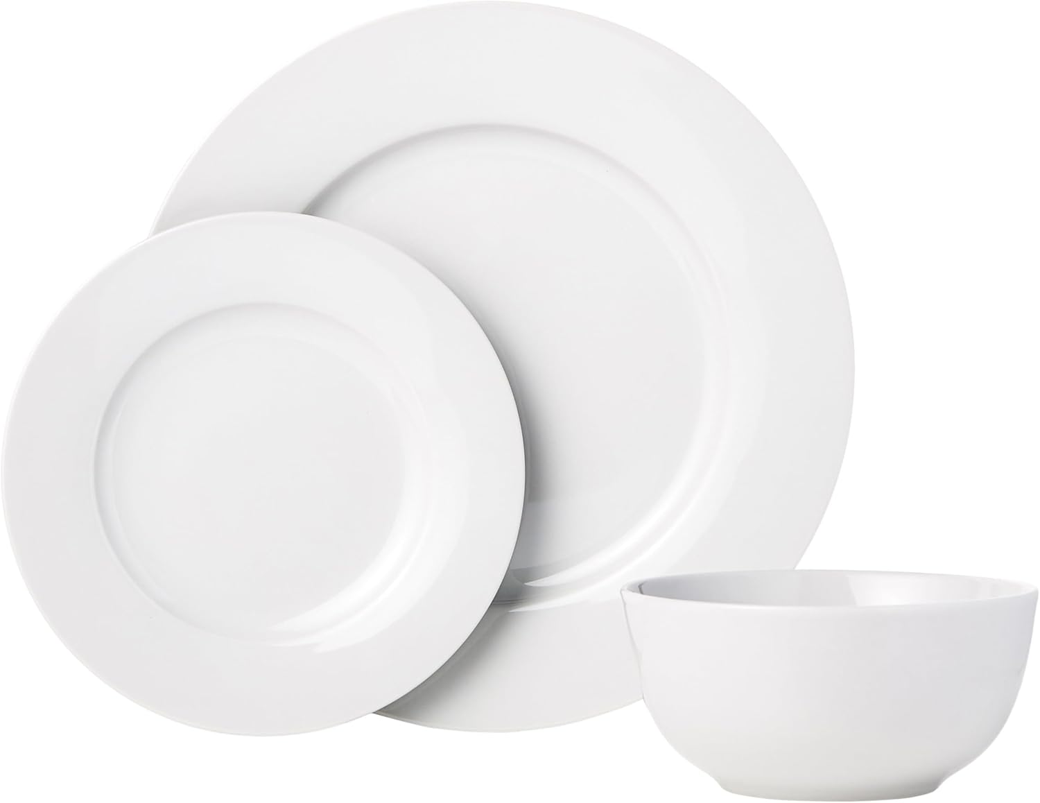 18-Piece Kitchen Dinnerware Set, Plates, Dishes, Bowls, Service for 6 - White - Image 3