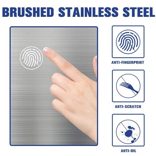 Kitchen Trash Can with Lid, 13 Gallon Automatic Garbage Can for Bathroom Bedroom Home Office 50 Liter Touch Free High-Capacity Brushed Stainless Steel Waste Bin - Image 2