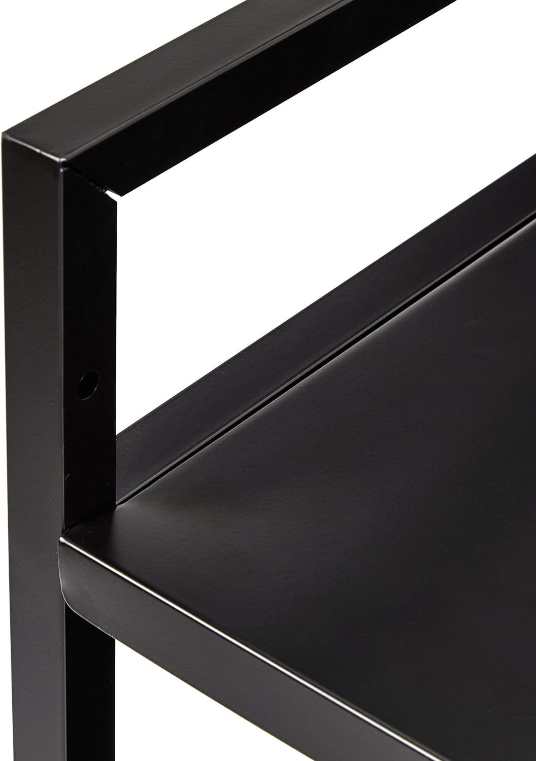 3-Tier Metal Rolling Cart, Black - Image 3